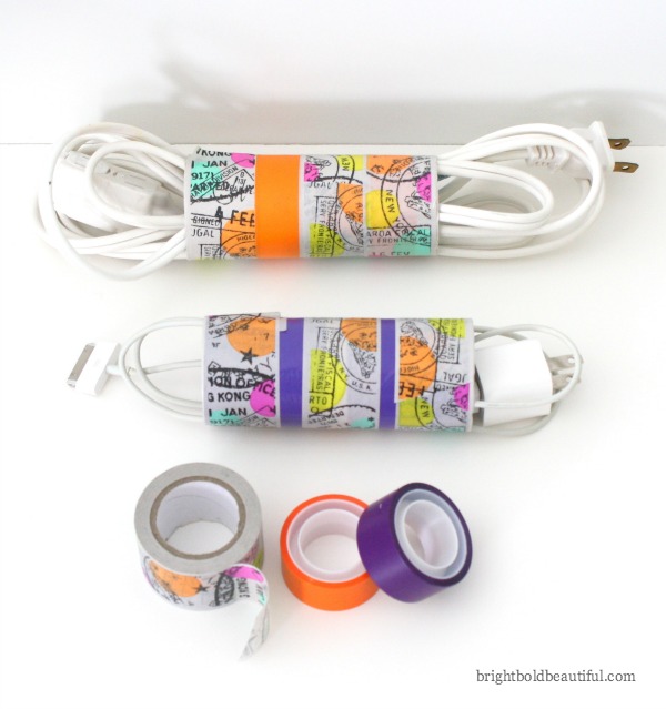 3 diy organizing solutions for your home, organizing, storage ideas, Stop the Cord Chaos For your extension cords collect several toilet paper rolls and decorate them with colorful washi tape Place each extension cord inside a separate roll