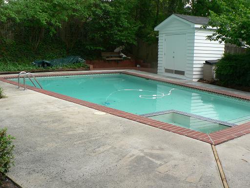 homeowner sought a way to restore the surface of his older pool deck other than the, concrete masonry, decks, outdoor living, pool designs, After cleaning and prep ready to apply the new concrete skim coat