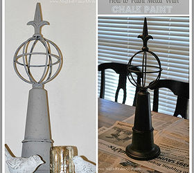 painting metal with chalk paint, chalk paint, home decor, painting, repurposing upcycling, Using Chalk Paint to paint metal