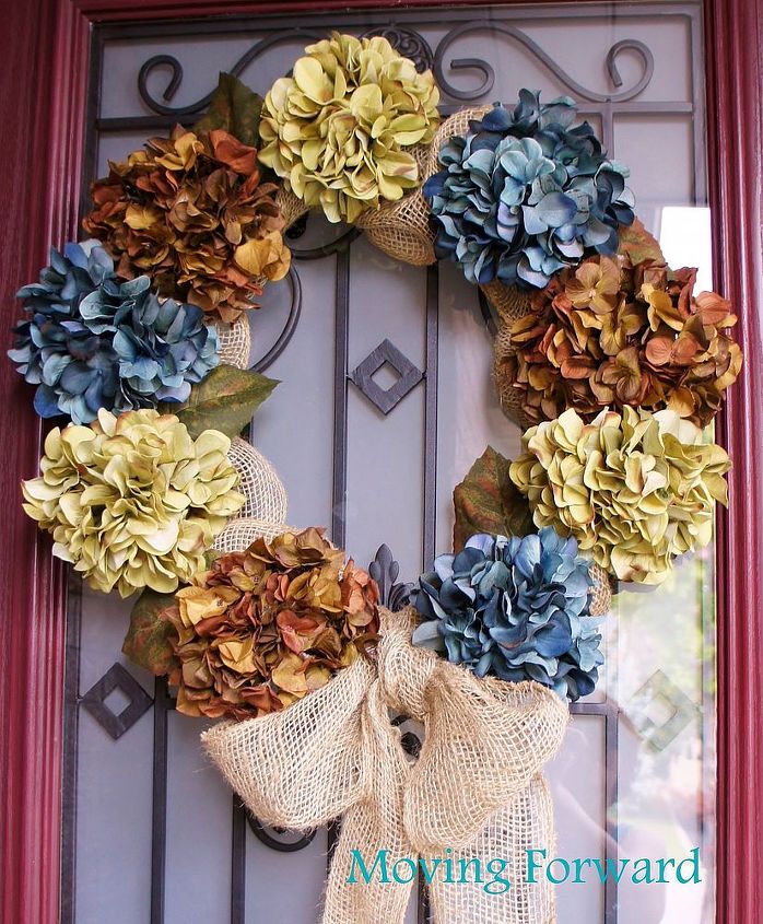 hydrangea wreath, crafts, wreaths