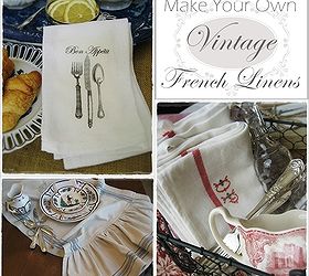make your own vintage french table linens, crafts, home decor
