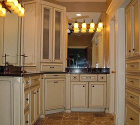 this is a bathroom remodel that i designed the cabinets are custom made by the, main bath after
