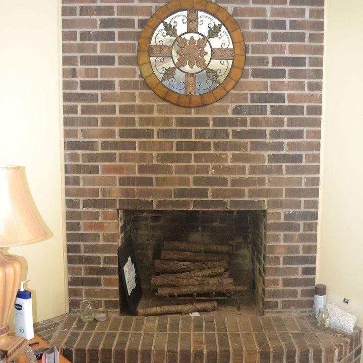 q how to refinish a brick fire place, concrete masonry, diy, fireplaces mantels, home decor