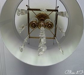 diy chandelier with shade for under 20, diy, home decor, lighting, They attach to the top of the shade and the frame of the old fixture