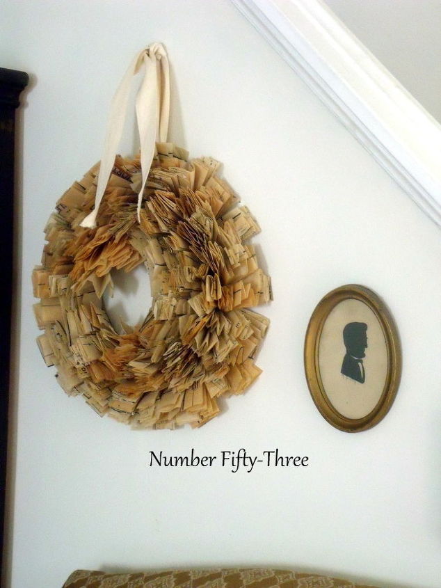 vintage sewing pattern wreath, crafts, repurposing upcycling, wreaths