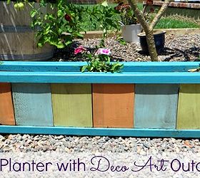 updated wood planter, diy, gardening, painting, woodworking projects, Updated Planter perfect for Summer
