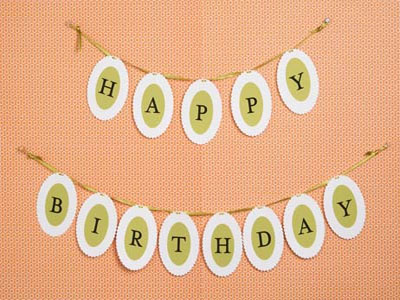 diy custom paper banner tutorial, crafts, Happy Birthday Banner from Paper Source