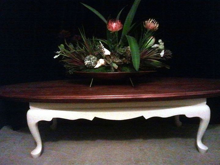 1964 birch coffee table, chalk paint, painted furniture, After I thinks it s beautiful Wish I had room for it
