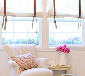 drop cloth window shades, reupholster, window treatments, windows