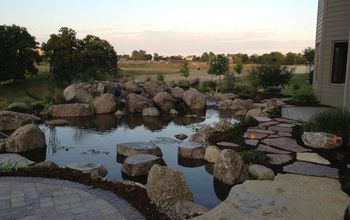 Large, Custom, High End Water Garden, Pond, Waterfall, Rain Water Harvesting, Des Moines, IA, just add water, 5152084099