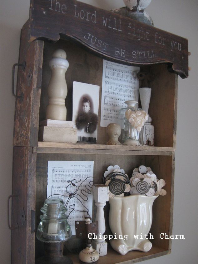 a unique shelf a couple of drawers and a sign, home decor, repurposing upcycling, shelving ideas, A great place to display little bits of junk and re purposed treasures I ve made and collected