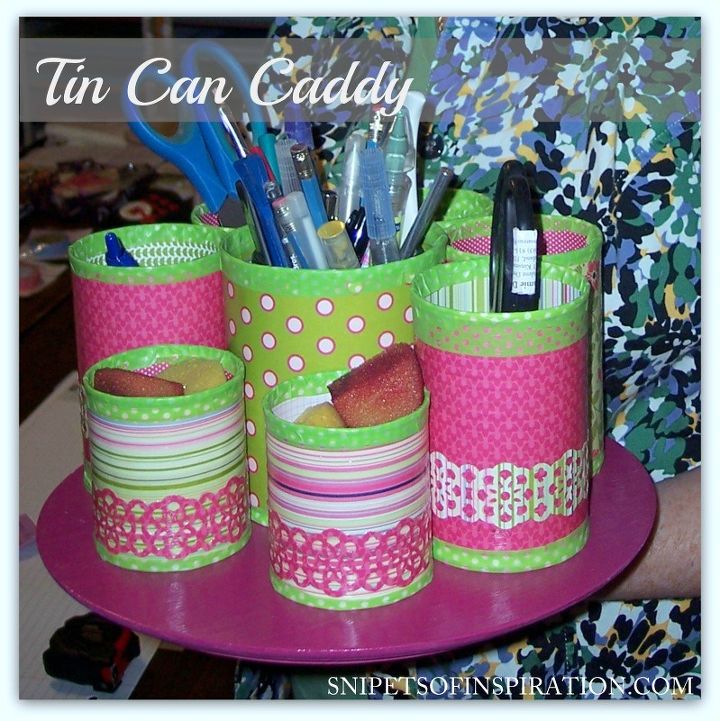 tin can caddy lazy susna, crafts