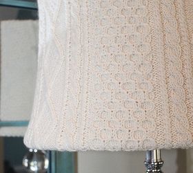 four easy diy winter projects, chalkboard paint, crafts, seasonal holiday decor, My cable knit sweater covered lamp shade