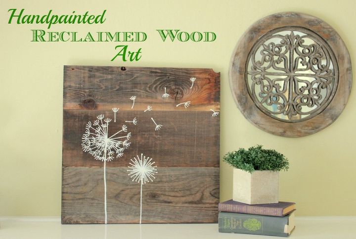 hand painted reclaimed wood art, crafts, painting