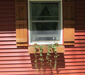 before and after sprucing up my back entrance, curb appeal, gardening, landscape, outdoor living, Love my window boxes