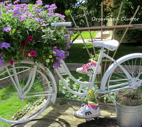add a bike to the garden just for fun, flowers, gardening, outdoor living, repurposing upcycling