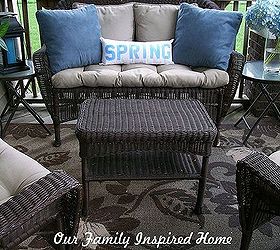 decorating with blue front porch, home decor, outdoor living, porches