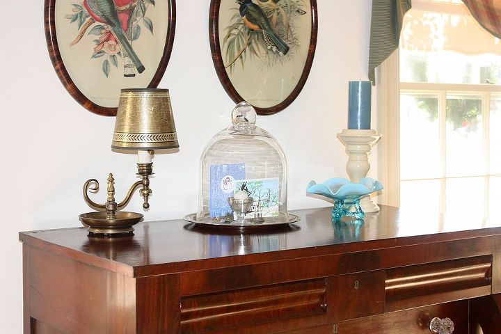 winter mantel, fireplaces mantels, living room ideas, seasonal holiday decor, wreaths, My dad s college lamp hand made cards and a blue bowl and candle continue the blue theme
