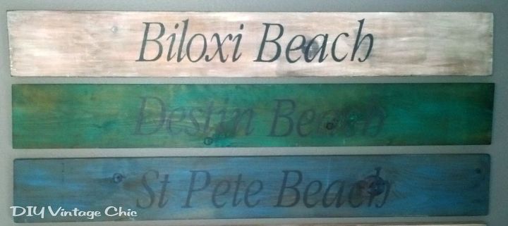 diy beach signs, crafts