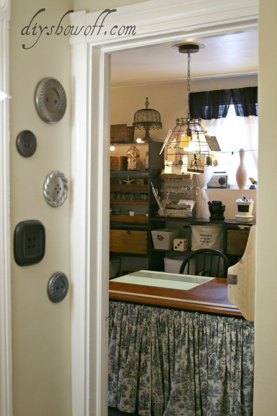 sala de manualidades oficina en casa de inspiracin vintage, sala de manualidades espacio de trabajo