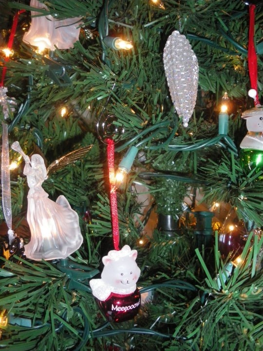 my memory christmas angel tree, christmas decorations, seasonal holiday decor, My trumpet Angel lights my mother Loved
