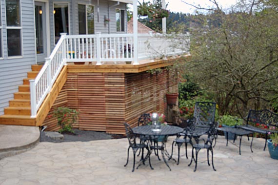 before and after portland oregon patio for wildlife watching, decks, landscape, outdoor living, patio, The patio and landscaped area in Peter and Stacy s yard is great for relaxing and watching wildlife or for entertaining