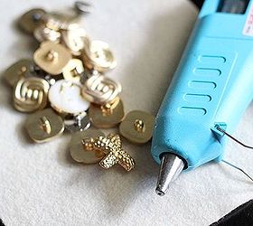 diy gold cuff button bracelet tutorial, crafts