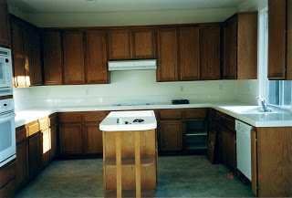 how to paint oak cabinets drab to fab powerofpaint, kitchen cabinets, painting, woodworking projects, This is the before