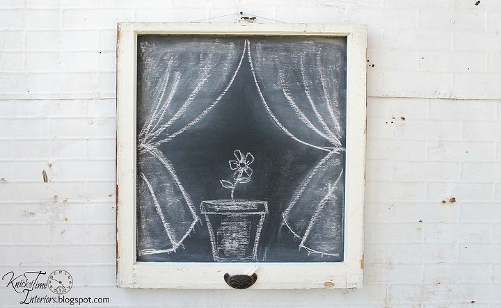 antique windows converted to chalkboards, chalkboard paint, crafts, repurposing upcycling