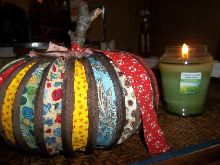 pumpkin made from dryer vent hose and fabric tutorial, crafts, repurposing upcycling, seasonal holiday decor
