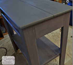 farmhouse table makeover at plum doodles, painted furniture, Sanded and painted