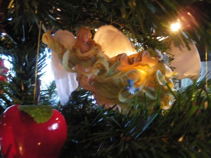 my memory christmas angel tree, christmas decorations, seasonal holiday decor, This one of my special Angles I got when my mother passed away