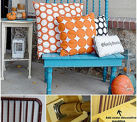 sunny days and repurposed benches, painted furniture, repurposing upcycling, shabby chic, I just love the color of this bench repurposed from an old baby s crib