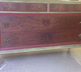 dollie, painted furniture, Beautiful wood on the drawers