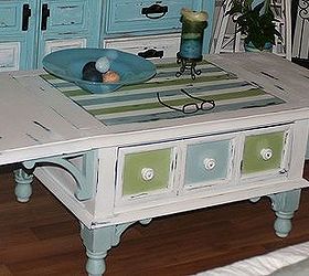 before and after coffee table, painted furniture