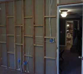our progress on the room remodel, doors, home improvement, stripped walls