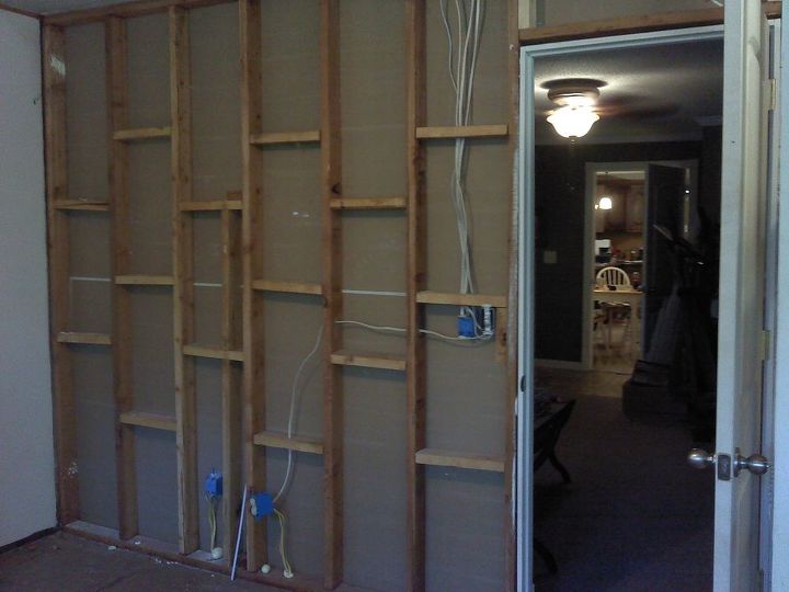 our progress on the room remodel, doors, home improvement, stripped walls