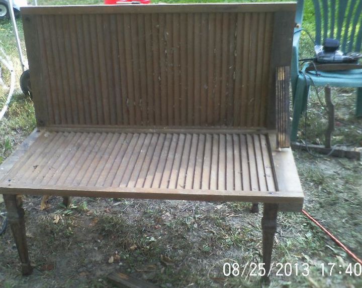 Bench Made From Old Doors And Old Wooden Chair Legs Hometalk
