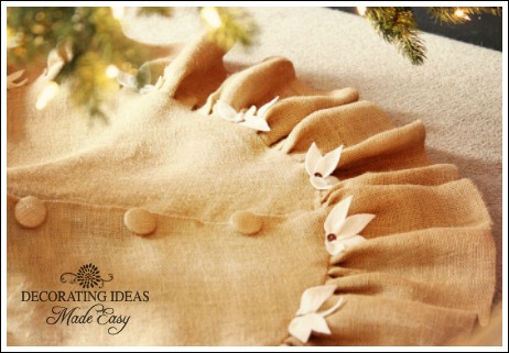 christmas tree skirt pattern, crafts, flowers, Burlap is so beautiful It can be rustic or elegant