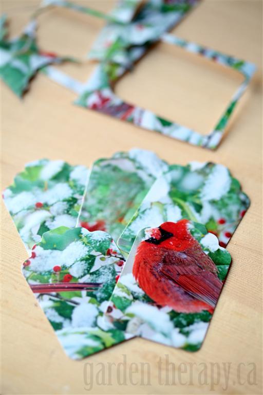 recycling cards into gift tags, crafts, repurposing upcycling