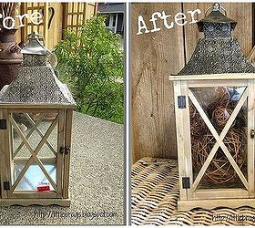 a cheap lantern make over, crafts, home decor, lighting