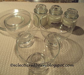 last minute centerpiece, seasonal holiday decor, Start with some glasses plates and candles