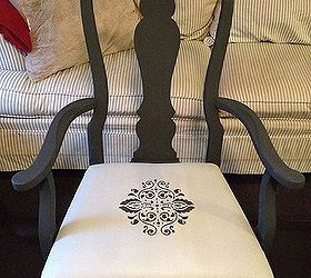 painting fabric with chalk paint, chalk paint, painted furniture, reupholster