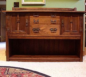 an envisioned walnut sideboard, kitchen cabinets, painted furniture, woodworking projects, The recreated sideboard