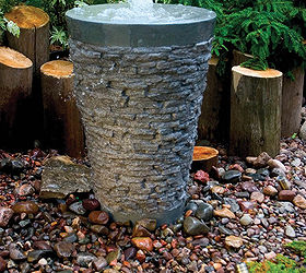 fountains in the garden, outdoor living, ponds water features, This pebble urn creates a welcome bird bath