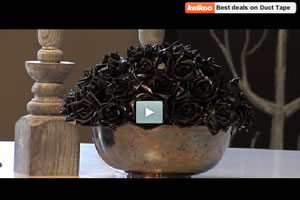 black roses for halloween, crafts, halloween decorations, seasonal holiday decor, How to Make Duct Tape Roses