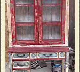 shabby farmhouse style cabinet, painted furniture