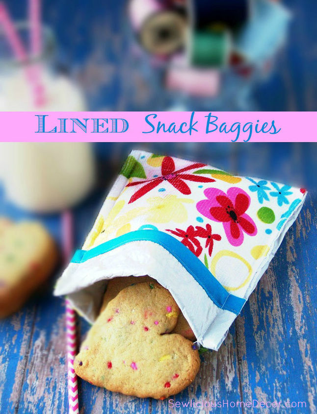 lined plastic baggies, crafts, Lined Snack Baggies