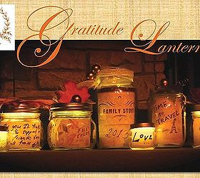 thanksgiving gratitude lanterns, seasonal holiday d cor, thanksgiving decorations, personalized messages get a glow from flameless votives