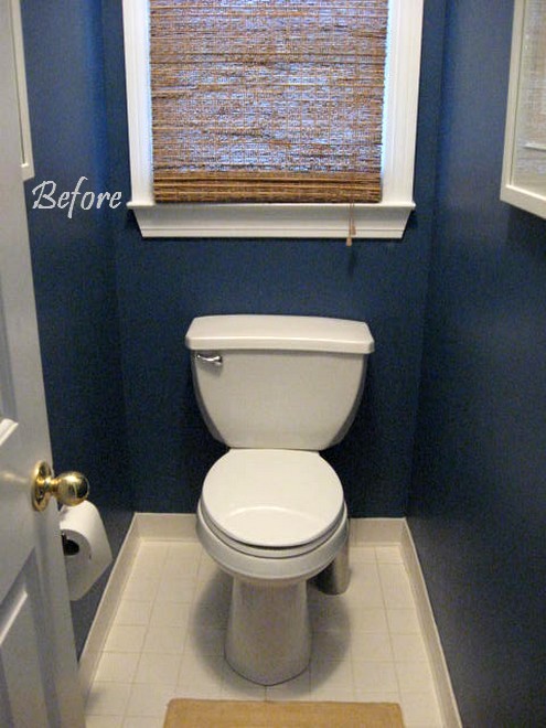 beadboard wallpaper, bathroom ideas, doors, home decor, wall decor, Before